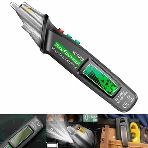 Non-Contact AC Voltage Detector Pen 12-1000V, Intelligent Voice Broadcast Electrical Tester with Infrared Positioning, Breakpoint Detection, 5 Sensitivity Levels Backlit Display & Built-in Flashlight