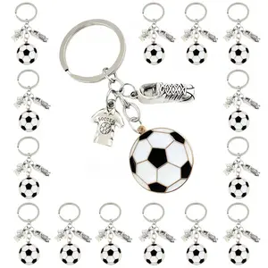 8-Piece Football-Themed Keychain Set, Featuring Cleat Design, Ideal Gift for Sports Enthusiasts & Soccer Fans