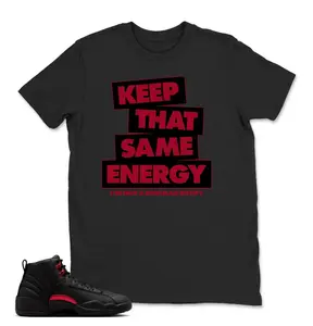 Shirt to Match Bloodline Black Red Sneakers, Bloodline 12 Shirt, University Blue Outfit Tee, 100% Cotton Unisex Streetwear