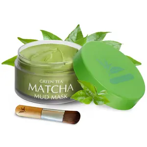 Nourishing Green Tea Matcha Facial Mud Mask for All Skin Types - Reduces Wrinkles and Blackheads, Improves Complexion, Moisturizing and Antioxidant for Younger Looking Skin - Skincare Skin Repair Comfort pore cleanser