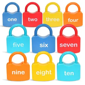 Letter & Number Lock Key Toy, Colorful Lock & Key Toy, Educational Shape Sorter Toy for Kids, Learning Toy for Boys & Girls