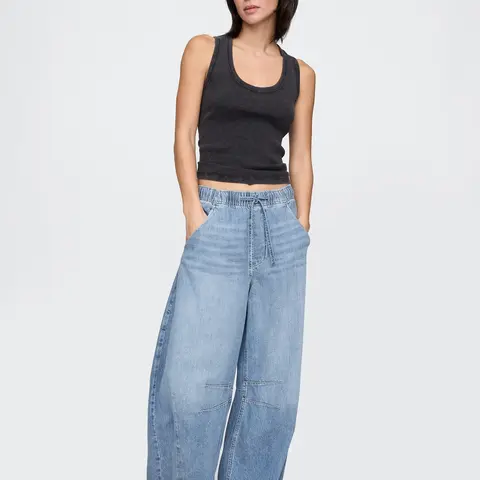 Gap Women's Mid Rise UltraSoft Easy Horseshoe Jeans