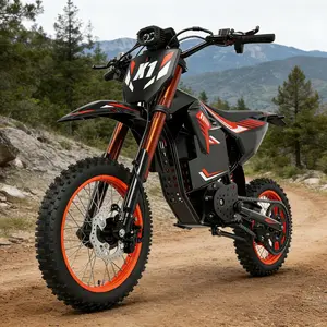 Qronge Electric Bike 4500w Rated Power Mid-Drive with 60V 28.8Ah Battery,60 MilesMiles Range All terrain Adventure e-bike for Adults Orange