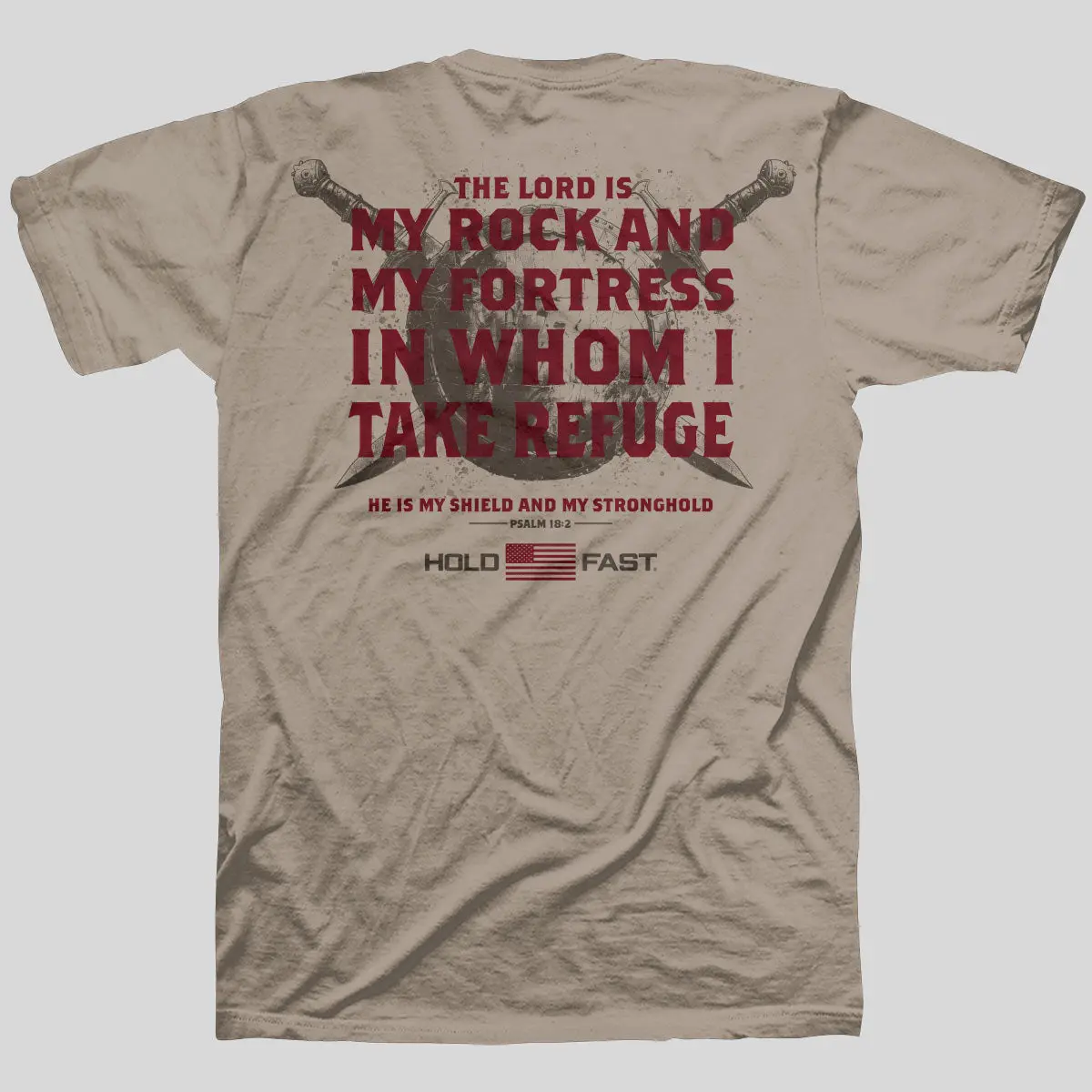 Men's Cotton T-Shirt with Faith-Based Graphic Print - Short Sleeve with Seamless Collar and Reinforced Hem for Daily Wear