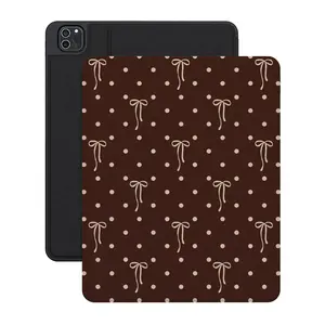 Casely iPad Case | Teddy Bows | Brown Polka Dot