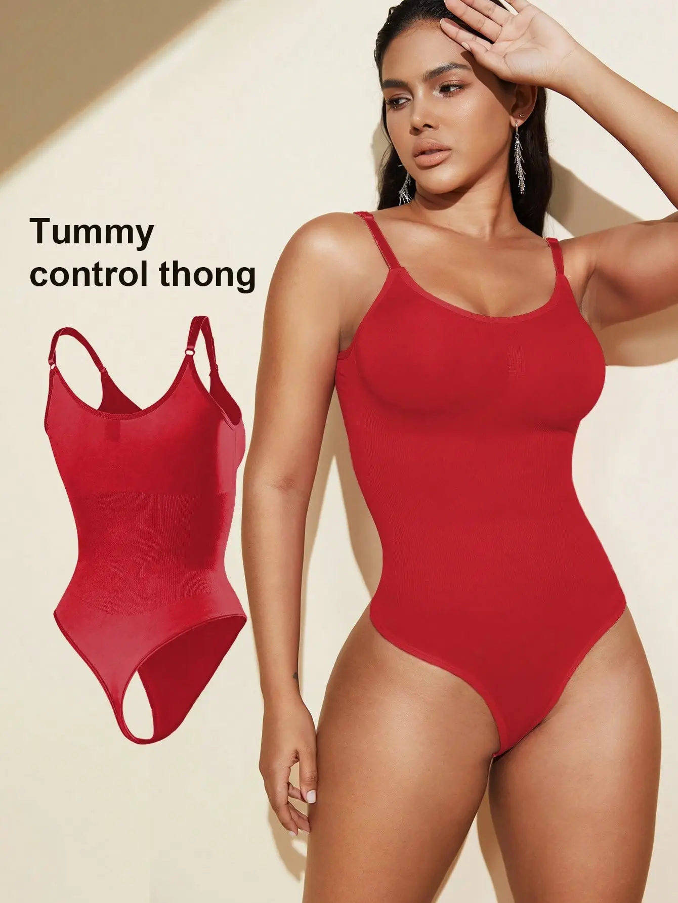 SHAPEGUY Women Seamless Shapewear Bodysuit Thong Bottom Slimming Shaping Tummy Control Waist Trainer Body Shaper Compression Everyday Essential