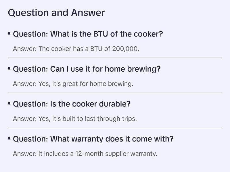 200,000 BTU HIGH PRESSURE PROPANE COOKER 200,000 BTU HIGH PRESSURE PROPANE COOKER
