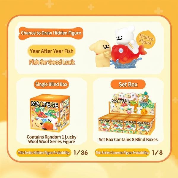 MNISO “Lines Little Puppy” Lucky Woof Series Blind Box — Cute Trendy Collectible Desk Ornament/Figurine, Holiday Gift