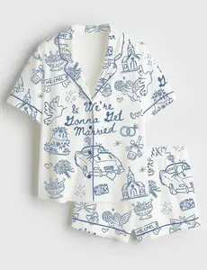 Going To The Chapel Satin Short Pajama Set, We're Gonna Get Married Short Pajamas, Matching Family Sleepwear Set, Dolce Vita Bridal Party Gift, Pajama Set For Men Women Kids