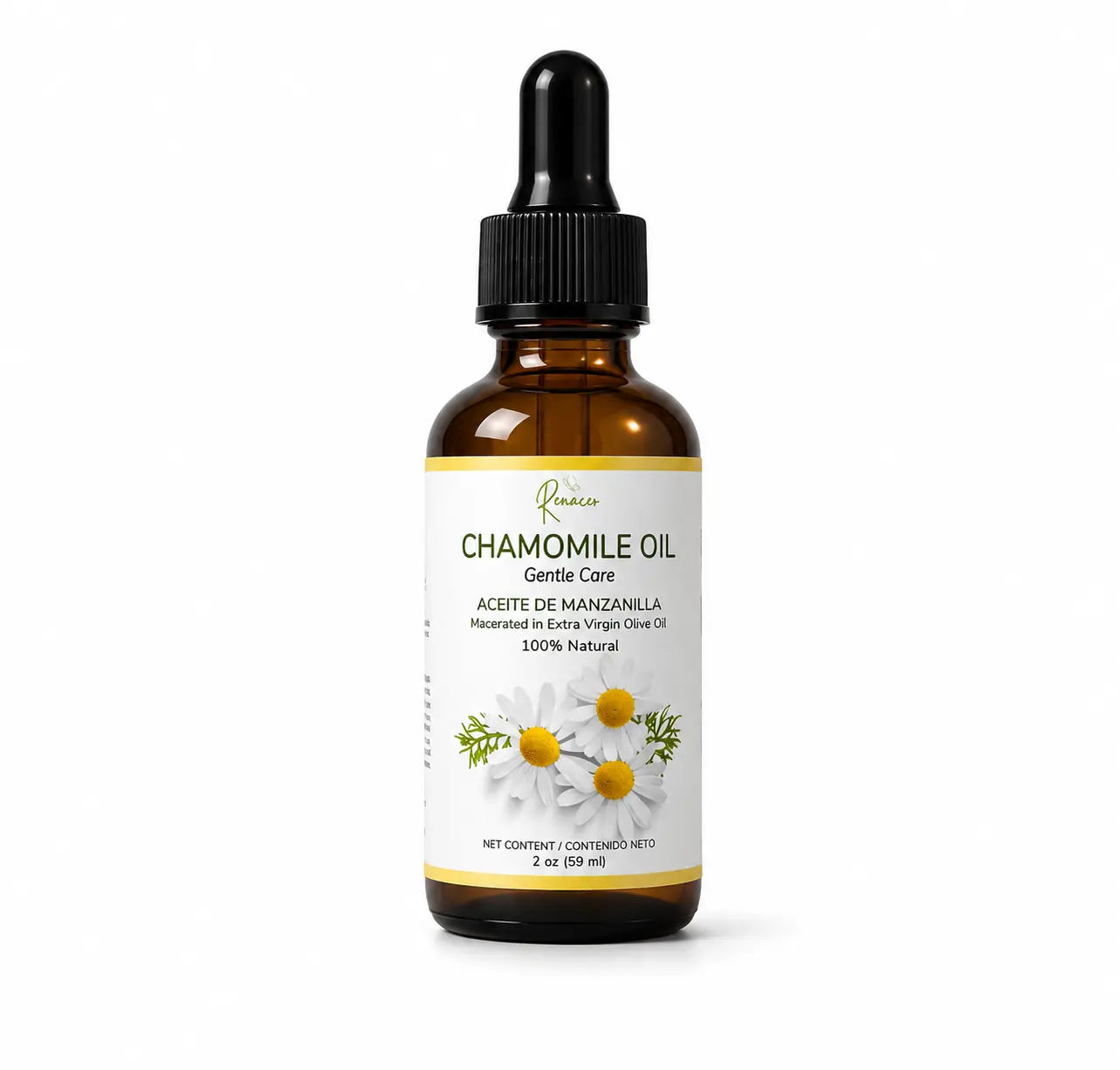 Chamomile Oil (Chamomile Infused Oil) – Natural Botanical Skin & Massage Oil – 2 oz