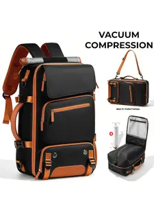 Men's Compression Airbag Backpack, Dual Shoulder Bag for Outdoor Hiking, Large Capacity Travel Bag, Laptop Bag, Daily Commute, Versatile Backpack