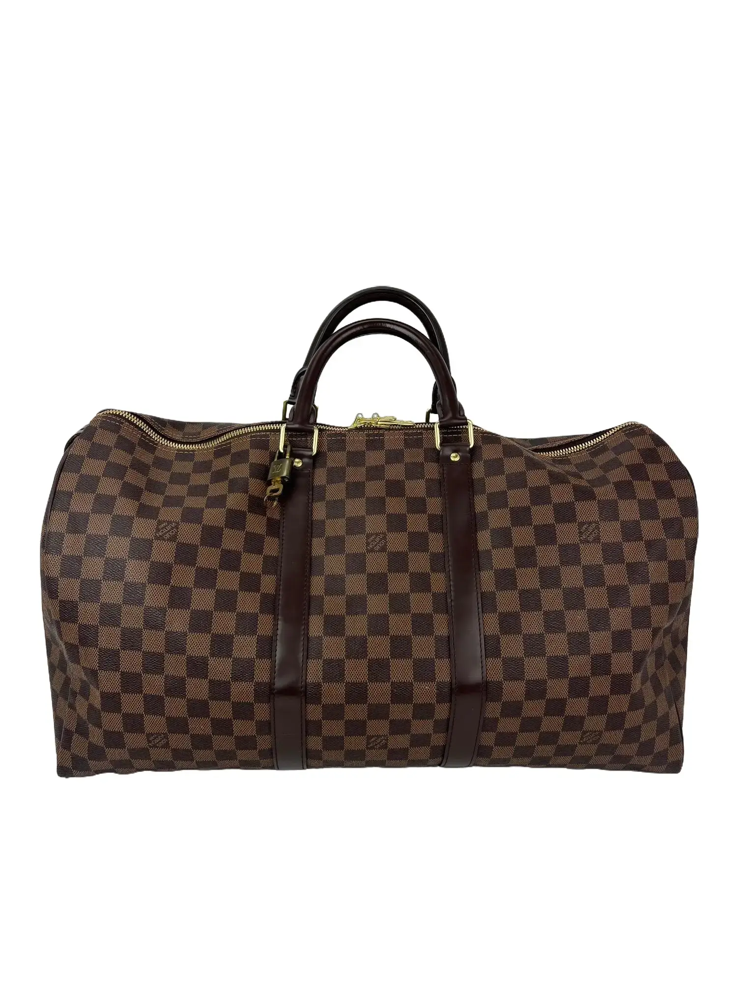Pre-owned Louis Vuitton canvas Luggage Keepall 50 Damier Ebene