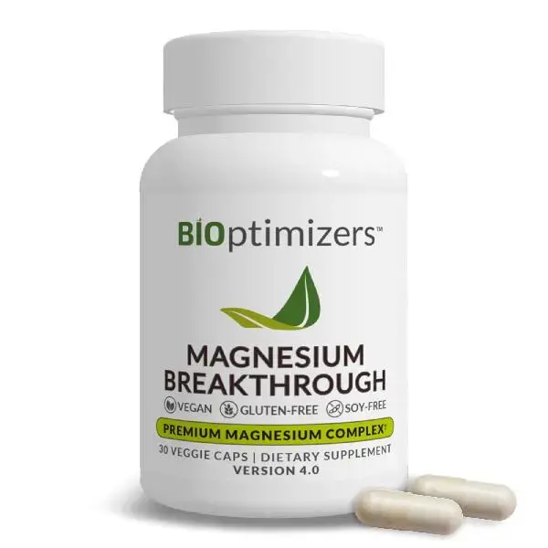 BiOptimizers Magnesium Breakthrough – 7 Forms of Full-Spectrum Magnesium (Glycinate, Malate, Citrate & More) for Sleep, Stress & Muscle Recovery, 365-Day Guarantee