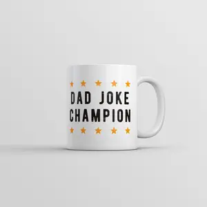 Dad Joke Champion Mug Funny Fathers Day Novelty Coffee Cup - 11oz Funny Coffee Mugs Ceramic Printed Drinkware Cup