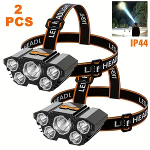 Rechargable Headlamp, Led Head Lamp with 4 Modes, Waterproof Head Lights For Forehead, Hard Hat Light, Adjustable Head Flashlight For Adults, Bright Coast Headlamp for Outdoor Camping, Hiking, Running