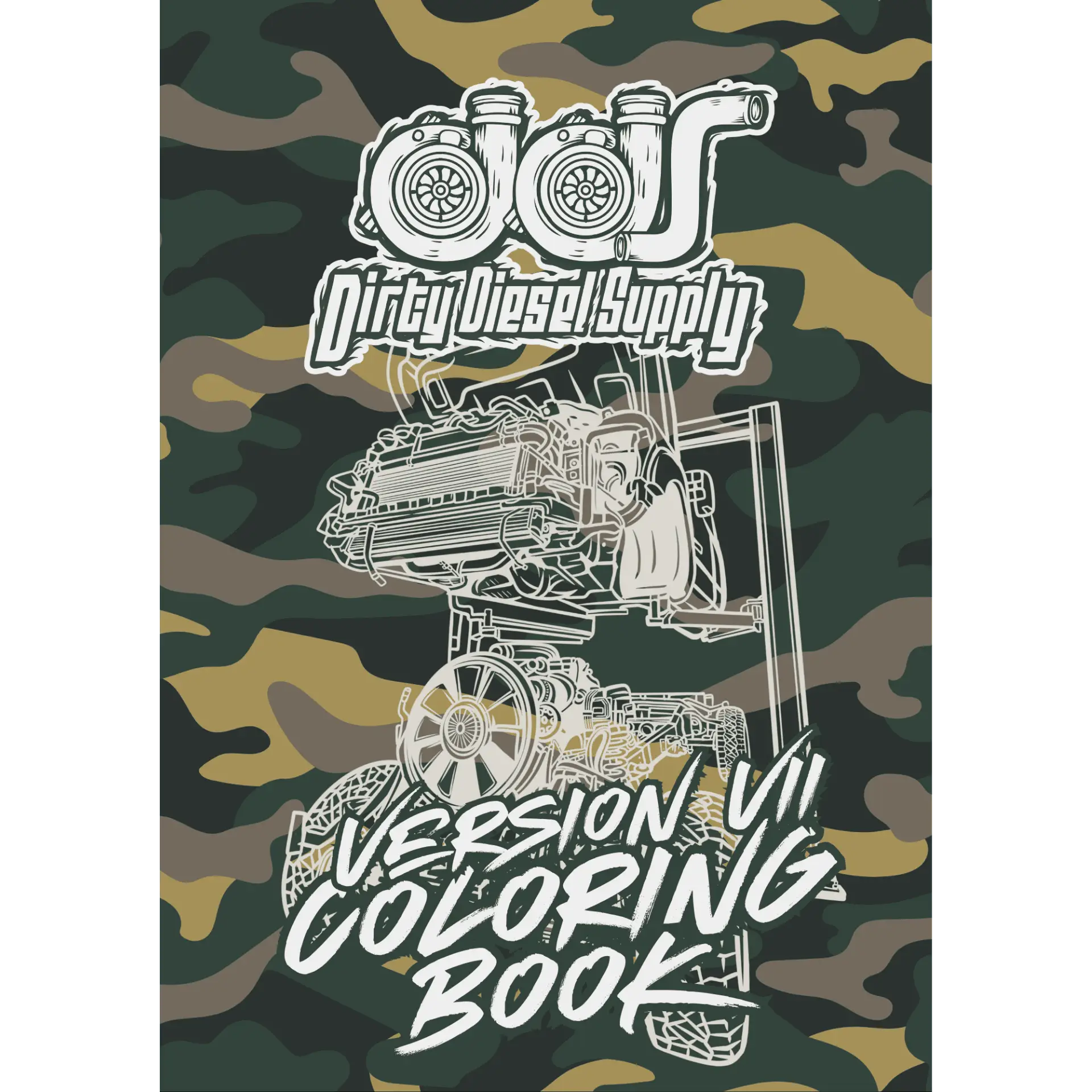 Dirty Diesel Supply Version 7 Truck Coloring Book - Perfect for Kids and Adults