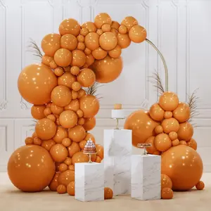 PartyWoo Burnt Orange Balloons 140pcs Different Sizes of 18 12 10 5 Inch Terracotta Rust Fall Color Autumn Boho Balloon Arch Kit Garland for Thanksgiving Halloween Fall Party Decorations Orange-F53