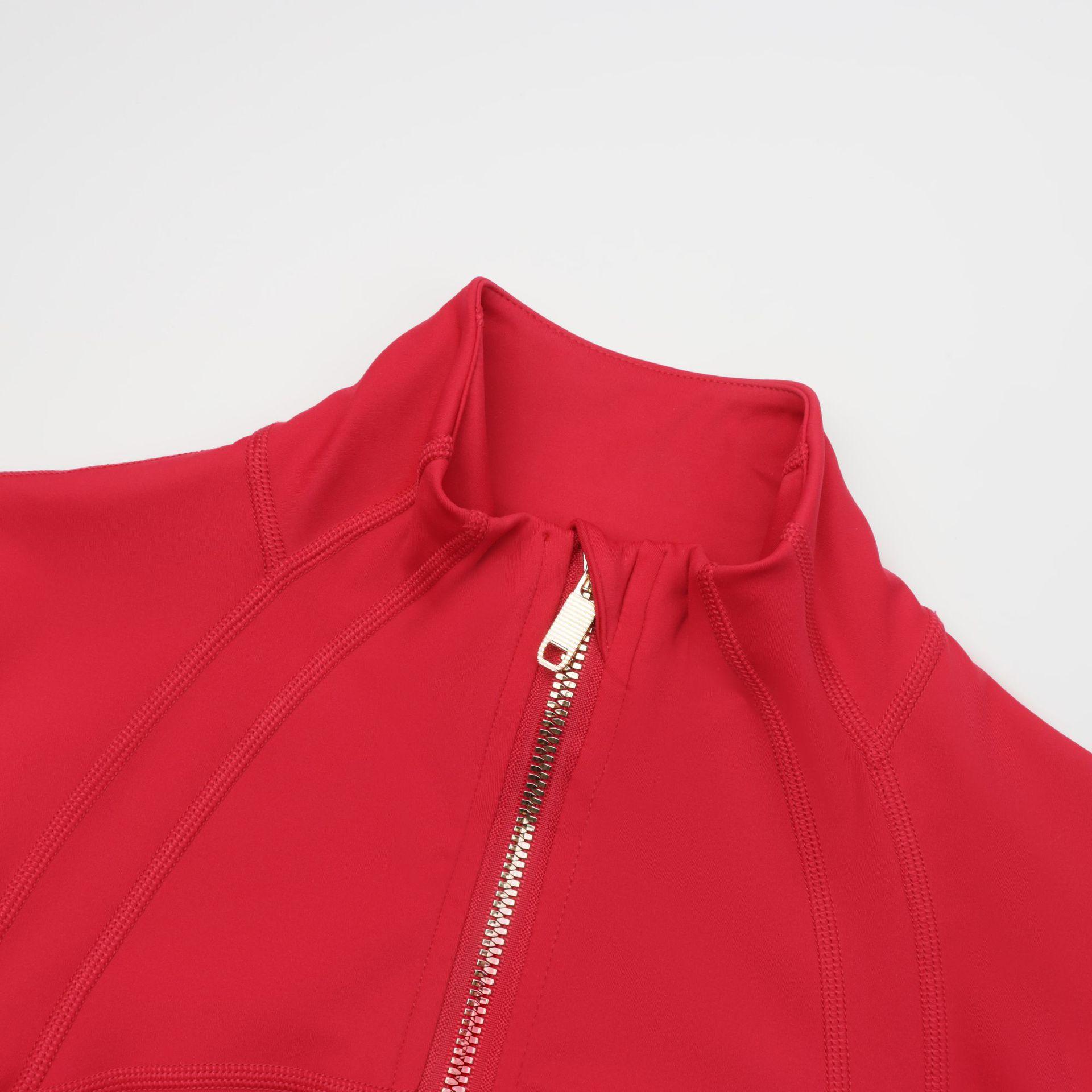 【Golden Zipper】Soft Brushed Women's Sport | Yoga | Quick-dry | Workout Jacket & High Waisted Cropped Leggings. Golden Zipper Jacket with Pockets, Yoga Pants, Thumbholes Design, Casual Slim fit Wear for Women