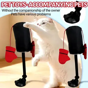 Cat Interactive Boxing Toy Set, 2026 New Connects Punching Bag with Catnip-Filled Design and Matching Boxing Gloves for Cats