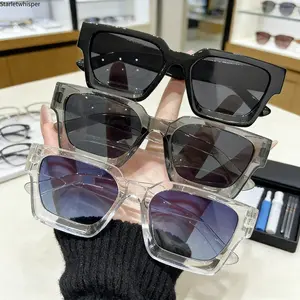 3-Pack Retro Square Sunglasses for Men & Women, Black & Translucent Frames with UV400 Protection, Y2K Trendy Stylish Shades Ideal for Summer, Beach, Travel & Streetwear