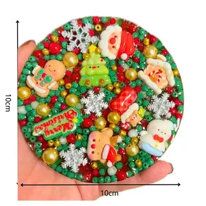 Reusable Christmas-Themed Pick Pad 10cm x 10cm Remeltable over 30+ Times Realistic Skin Texture Stress Relief Toy for Anxiety Relief and Digging Peeling Urges