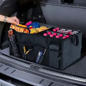 Car Trunk Storage Box, Multipurpose Foldable Trunk Storage Box, 1 Count Portable Car Trunk Organizer, Multifunctional Car Interior Accessories for SUV, Truck
