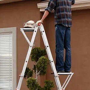 Extension Ladder Accessory, Ladder Tool Tray, Iron Platform 11.8x10.6 in, Folding Shelf Design, for Outdoor Painting, Garden Repairs, Garage Projects, Handy Dad Gifts