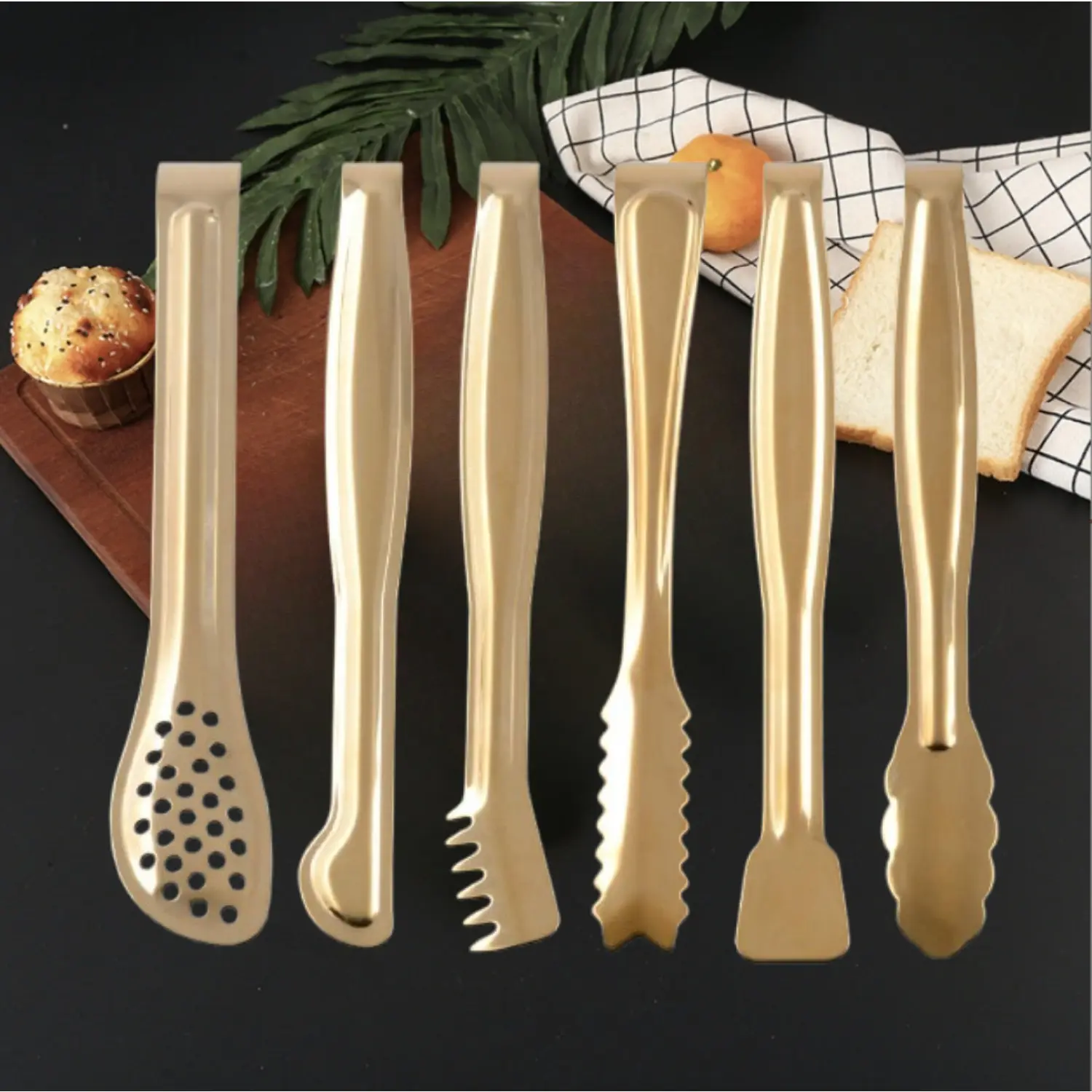 6Pack Ice Tongs Mini Sugar Tongs 6 Inch Stainless Steel Small Serving Tong, Tiny Kitchen Tong for Appetizers,Tea Party, Coffee Bar, Desserts by Kitchenware (Gold) - Tools & Hardware.