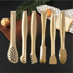 6Pack Ice Tongs Mini Sugar Tongs 6 Inch Stainless Steel Small Serving Tong, Tiny Kitchen Tong for Appetizers,Tea Party, Coffee Bar, Desserts by Kitchenware (Gold) - Tools & Hardware.