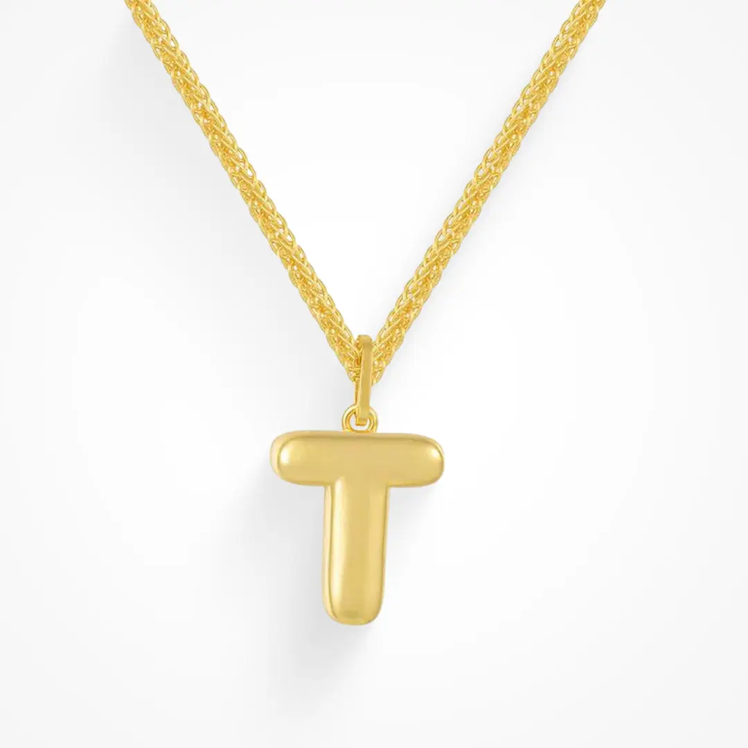 18K Gold Waterproof, Letter T