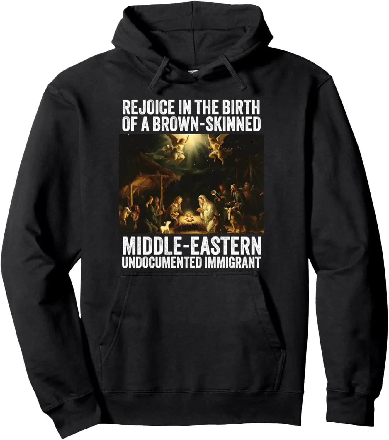 Rejoice In The Birth Of A Brown Skinned Middle Eastern Pullover Hoodie 1