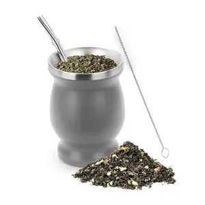 Stainless steel Madai cup, gourd shaped tea cup, water cup, South America Argentina big belly insulated cup, Reusable Portable Thermos