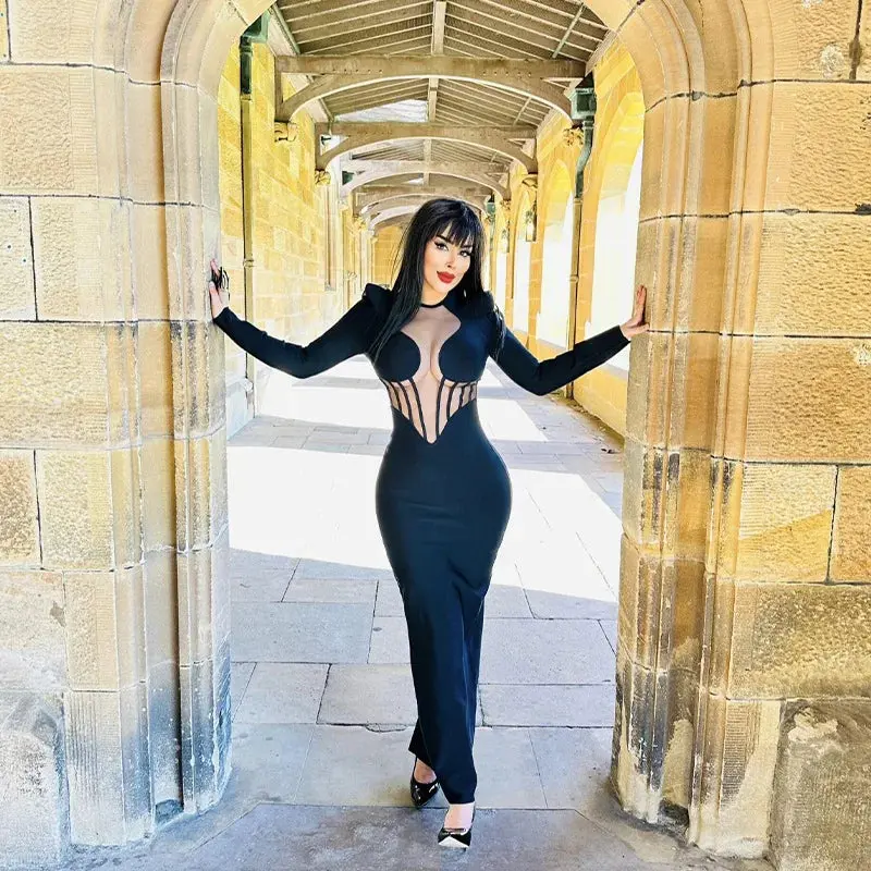 Sculpted Illusion Corset Gown