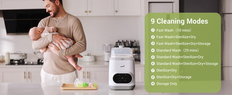 Grownsy Bottle Washer Pro - All in One Machine for Easy Cleaning - Sterilizer and Dryer for Baby Bottles, Pump Parts, and Sippy Cups./b01 Grownsy Bottle Washer Pro - All in One Machine for Easy Cleaning - Sterilizer and Dryer for Baby Bottles, Pump Parts, and Sippy Cups./b01