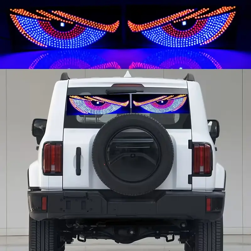 Universal Devil Eye LED Tail Light Kit - One-Step Plug & Play Exterior Decoration - High-Intensity Red Glow Safety & Style Accessory for All Vehicle Models - Durable & Weatherproof Automotive Mod