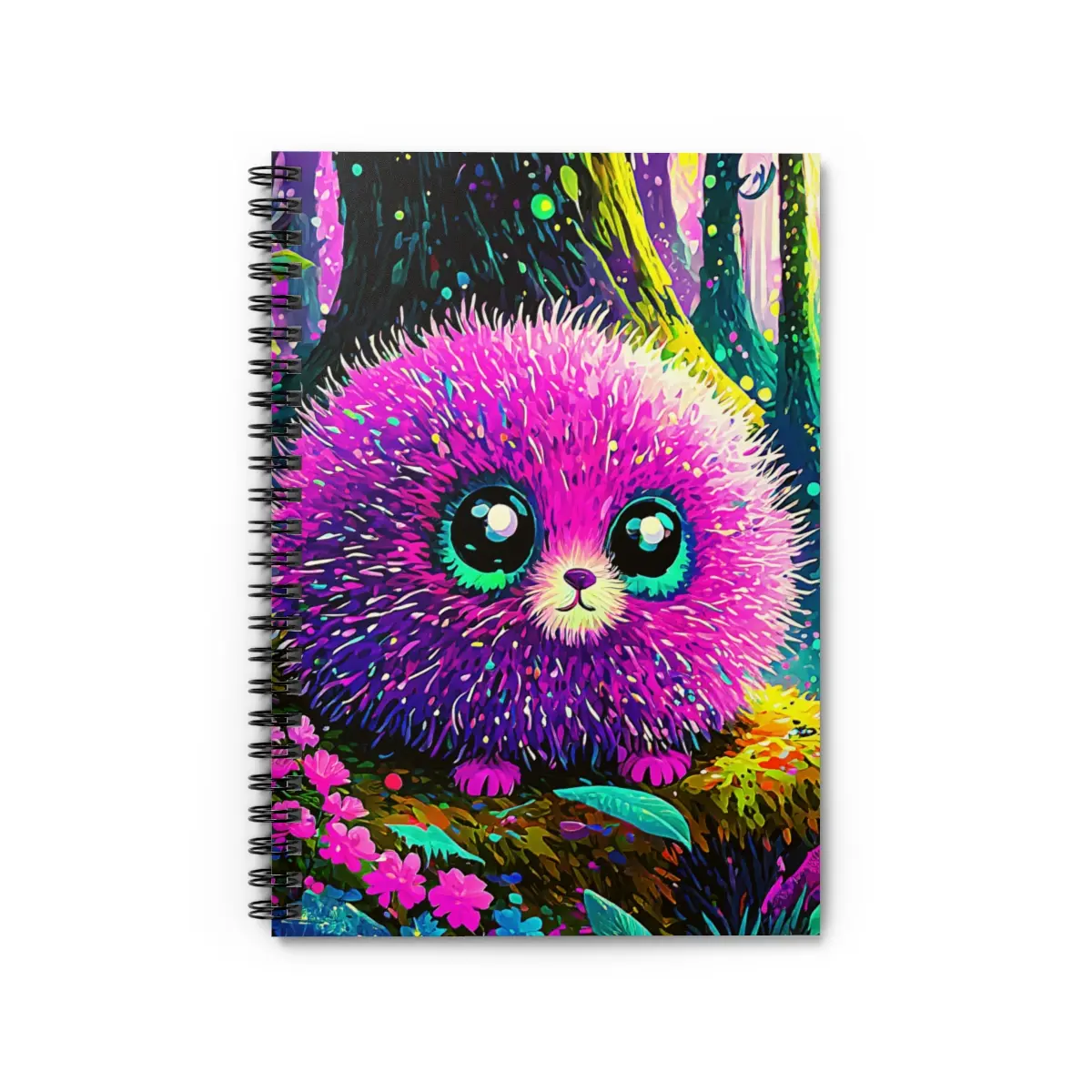 Purple Puff Baby Spiral Notebook - Ruled Line