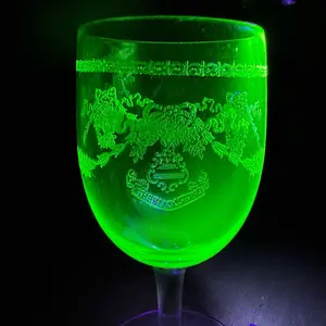 Blackstone Hotel Crystal Uranium Wine Glass - Collectible Drinkware