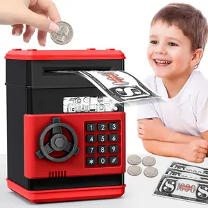 Electronic Kids Piggy Bank, Coin & Cash Saving Toy with Password Protection & Auto Money Rolling, Personal Safe Box, Top Choice for Birthday Gifts