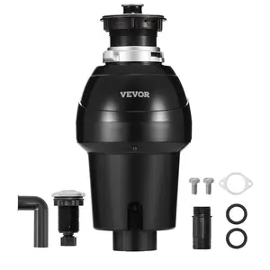 fathersdaygift VEVOR Garbage Disposal, 1HP 3270RPM Continuous Feed Food Waste Disposer, EZ Connect Food Waste Grinding System with Sound Reduction, Power Cord Splash Guard for Kitchen Sinks