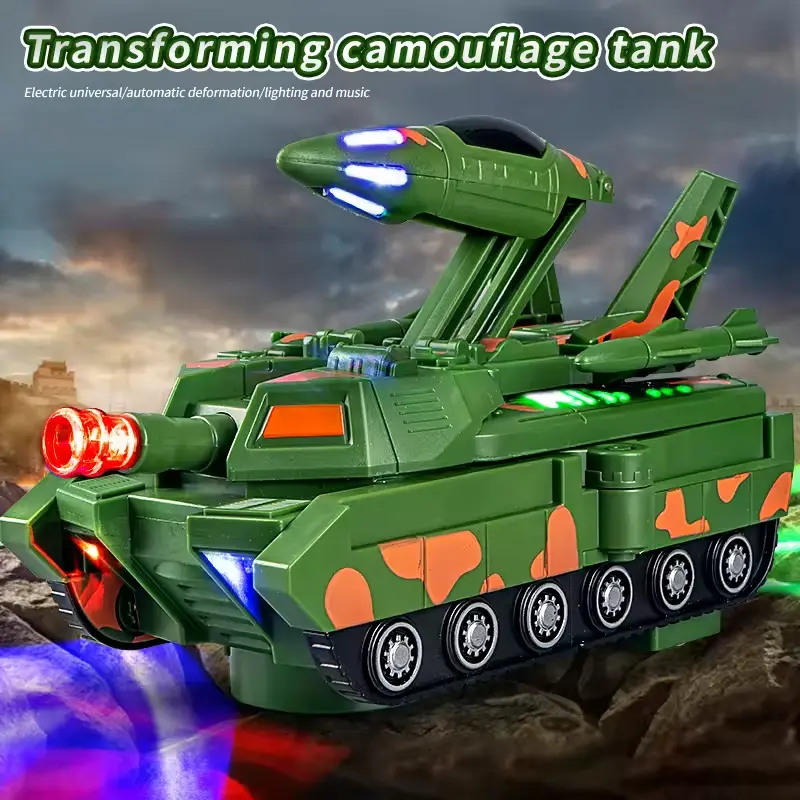 Unisex Smart Obstacle-Avoid Tank Electric Toy - Educational Science & Tech Toy for 3-4 Years Kids, Smart Auto Dodging, Auto Deformation, Flashing Lights, Cheerful Music Adds Fun, Sturdy for Drops, Holiday/Birthday Gift