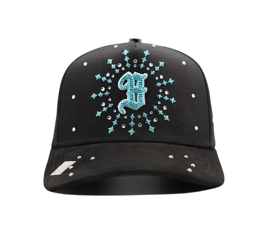 BIGG BOSS HATS B ANGEL BLACK SNAPBACK BBBFLY BLKBLUE
