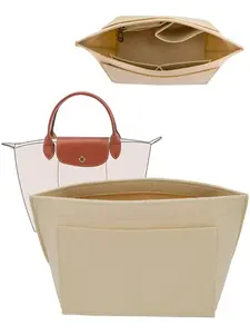 Basic Multi-pocket Bag Insert,  Solid Color Storage Bag Insert for Women & Girls, Perfect for Canvas Bag, Shoulder Bag, Backpack for Daily Use, Travel Bag Organizer, Travel Essentials Bag