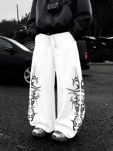 Men's Regular Fit Totem Print Sweatpants, Casual Comfy Jogger Pants for Daily Wear, Men's Trousers for All Seasons