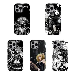 [No magnetic]  Death Note Anime Phone Case,Character & Skull Print Aesthetic Dual-Layer design durable phone Cover,for iPhone 17 16 15 14 13 12 11 8 7 for Samsung Series,Shockproof Protective hard Cover,perfect gift for fans