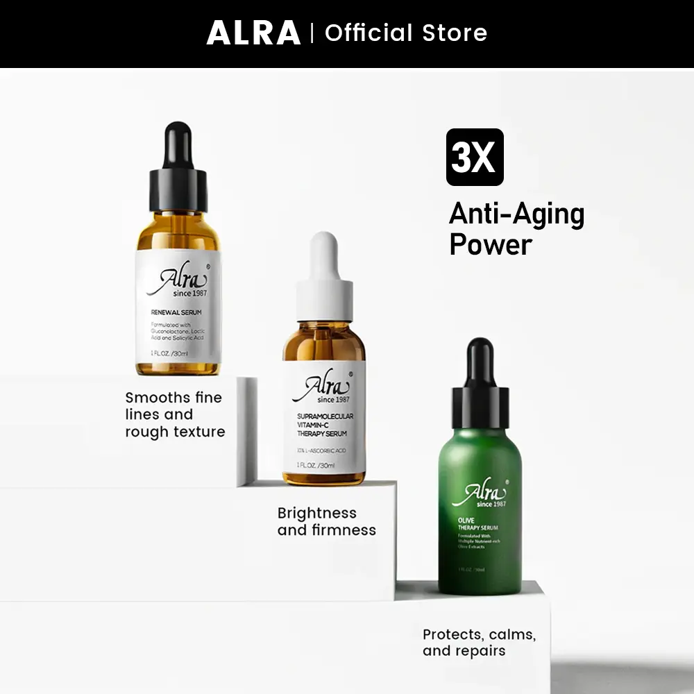 ALRA Anti-aging Set - The ultimate 3-serum collection to refine texture, restore radiance, and strengthen the skin barrier for smoother, firmer, and more youthful-looking skin