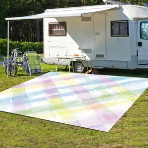 Colorful Plaid Pattern Picnic Mat, Portable Foldable Picnic Blanket, Lightweight Easy To Clean Picnic Mat for Outdoor Camping, Backyard, Picnic