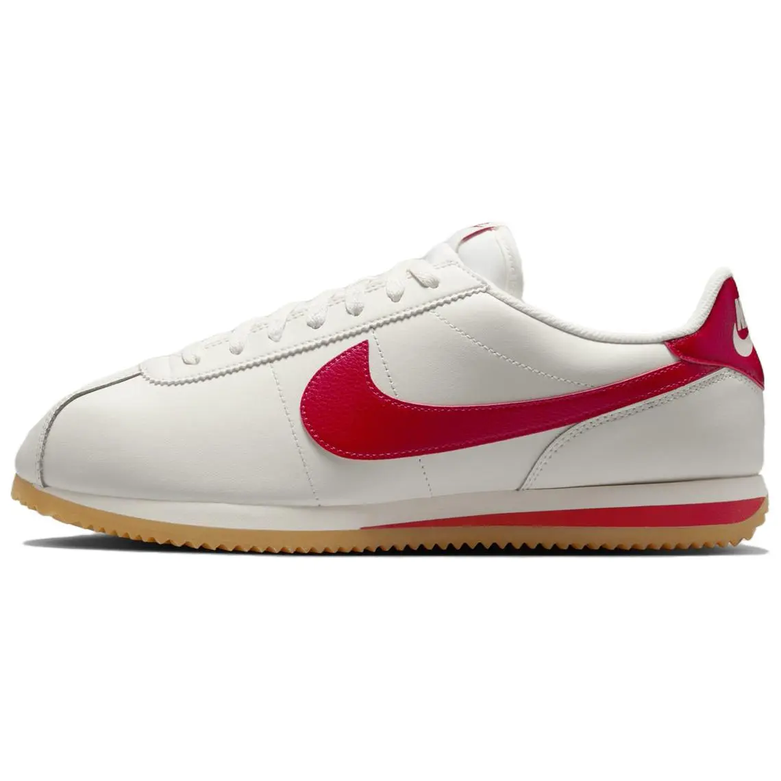 Nike Cortez Leather Low-Top Sneakers for Men in White and Red: Comfortable, Versatile, Slip-Resistant, Durable, and Lightweight for Urban Commuting and Running Trending Shoes, House White Official Shoes to Get / Maison Mihara