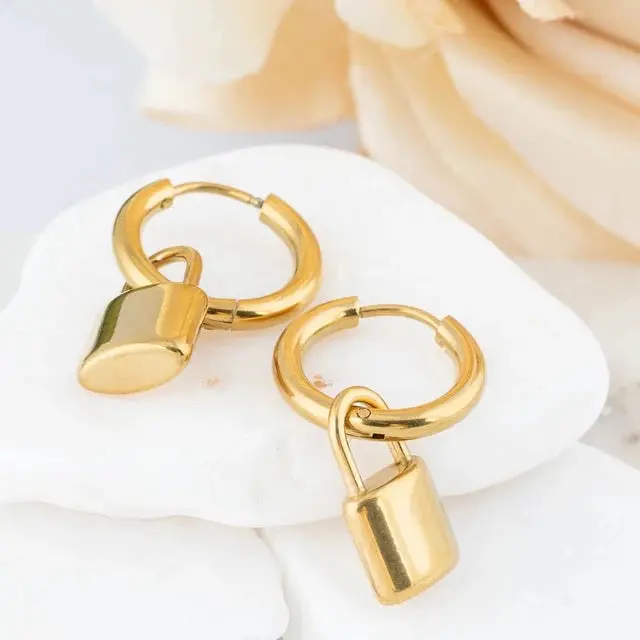 Padlock Hoop Earrings - Will Randall Jewelry