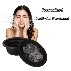Collapsible Ice Basin, Silicone Face Ice Beauty Container, Portable Face Ice Bowl, Facial Skin Care Tool for Women & Men