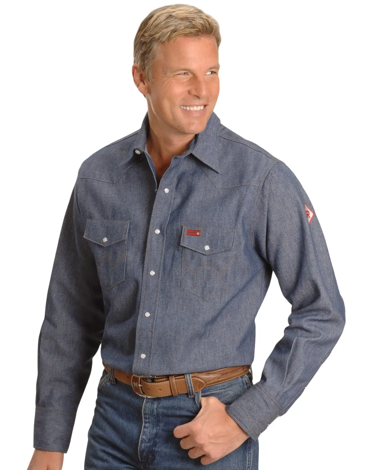 Wrangler Men's Men'S Fr Long Sleeve Snap Western Work Shirt - Fr12140